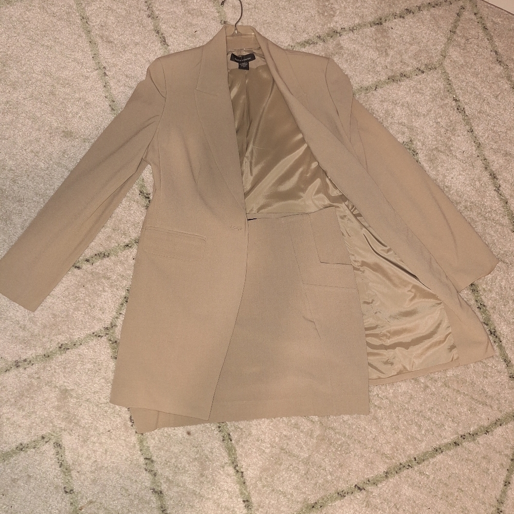 Moda International Tan Blazer Lightweight Suit Jacket